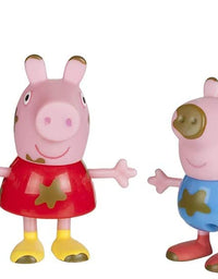 Peppa Pig Muddy Puddles Family 4-Figure Pack - Includes Peppa, George, Mummy & Daddy Pig - Toy Gift for Kids - Ages 3+
