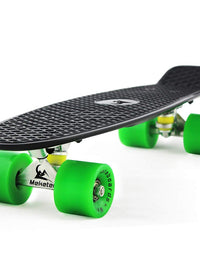 Skateboards Complete 22 Inch Mini Cruiser Retro Skateboard for Kids Boys Youths Beginners
