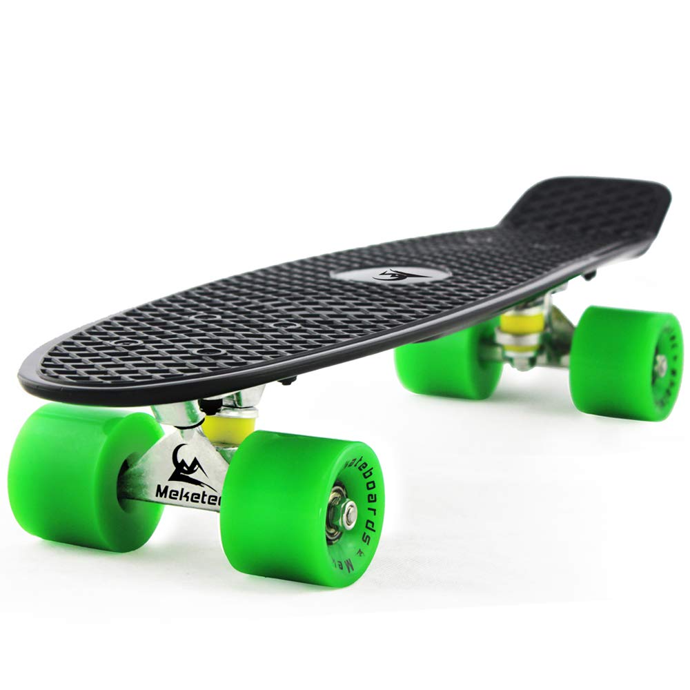 Skateboards Complete 22 Inch Mini Cruiser Retro Skateboard for Kids Boys Youths Beginners