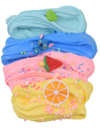 Magictoy 4 Pack Butter Slime,Yellow Lemon,Blue Stitch,Pink Watermelon and Mint Green Slime,Super Soft and Non-Sticky, Party Favors for Boys and Girls
