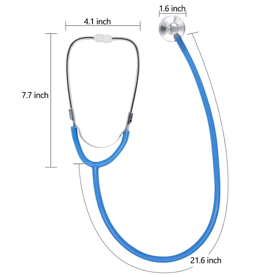 Zcaukya Kids Stethoscope, Real Working Nursing Stethoscope for Kids Role Play, Doctor Game, Blue
