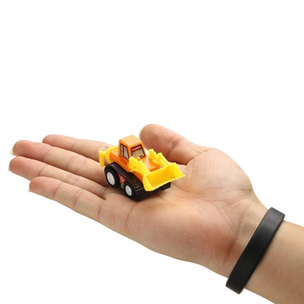 Kids Construction Car Toys for 2 3 4 Year Old Boys Toddler Mini Pull Back Vehicles Excavator Truck Tractor for Christmas Birthday Gift Party Supplies Favors Stocking Stuffers (Color Random)