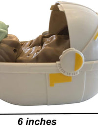 Mandalorian Star Wars The Baby Yoda The Child in Pram - Remote Control Crib Car (Green)
