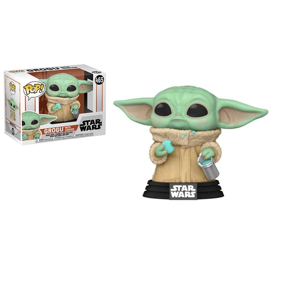 POP Funko Star Wars: The Mandalorian - The Child, Grogu with Cookie, Multicolor (54531)