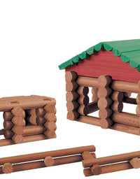 LINCOLN LOGS-Collector's Edition Village-327 Pieces-Real Wood Logs-Ages 3+ - Best Retro Building Gift Set for Boys/Girls-Creative Construction Engineering–Top Blocks Game Kit - Preschool Education Toy
