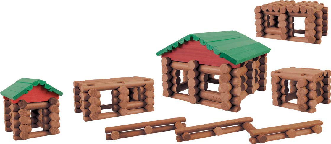 LINCOLN LOGS-Collector's Edition Village-327 Pieces-Real Wood Logs-Ages 3+ - Best Retro Building Gift Set for Boys/Girls-Creative Construction Engineering–Top Blocks Game Kit - Preschool Education Toy