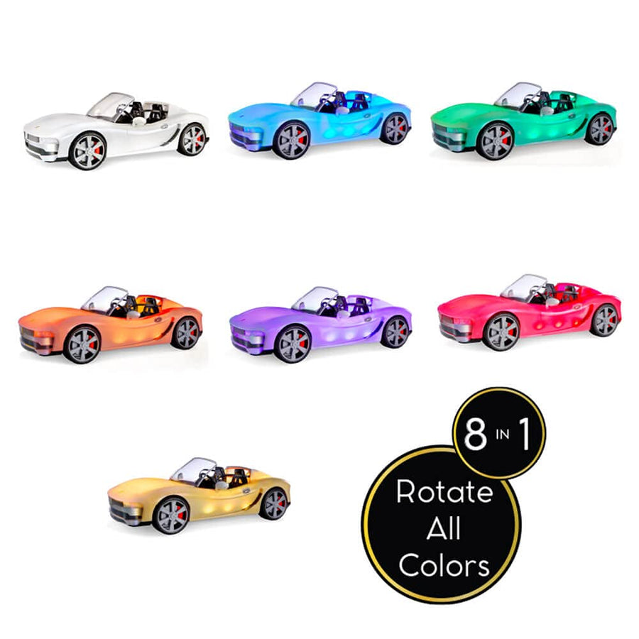 Rainbow High Color Change Car – Convertible Vehicle, 8-in-1 Light-Up, Multicolor with Wheels That Move, Working Seat Belts, Steering Wheel. Fits 2 Fashion Dolls, Toy Gift for Kids Ages 6 7 8+ to 12