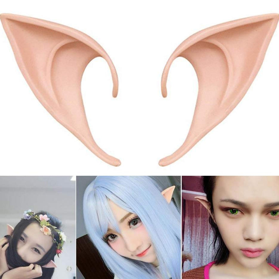 COOLJOY 1 Pair Cosplay Fairy Pixie Elf Ears Accessories Halloween Party Anime Party Costume (Light Complexion)