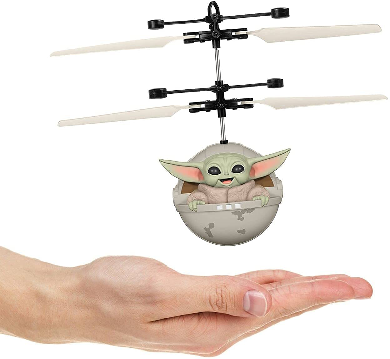 World Tech Toys Star Wars The Mandalorian Baby Yoda The Child Sculpted Head UFO Helicopter