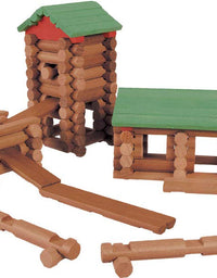 LINCOLN LOGS-Collector's Edition Village-327 Pieces-Real Wood Logs-Ages 3+ - Best Retro Building Gift Set for Boys/Girls-Creative Construction Engineering–Top Blocks Game Kit - Preschool Education Toy
