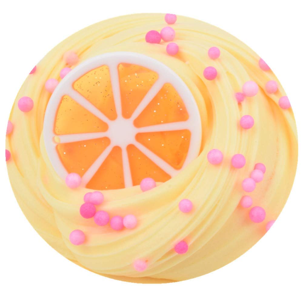 Magictoy 4 Pack Butter Slime,Yellow Lemon,Blue Stitch,Pink Watermelon and Mint Green Slime,Super Soft and Non-Sticky, Party Favors for Boys and Girls