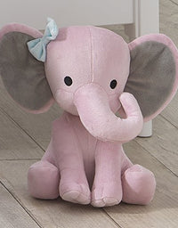 Bedtime Originals Twinkle Toes Pink Elephant Plush, Hazel
