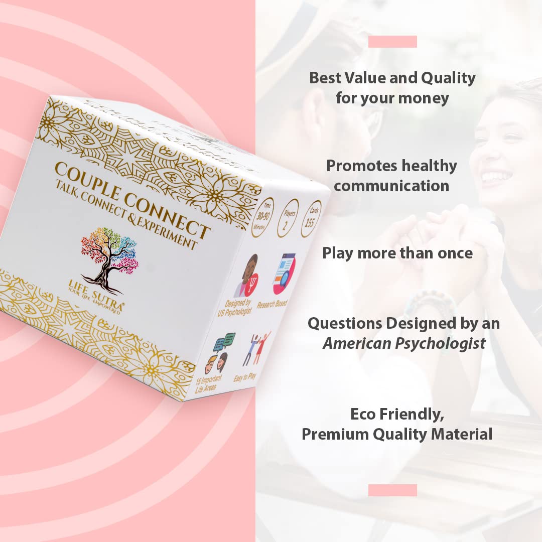 Couple Reconnect Game - Couples Game for Married Couples -150+ Couples Conversation Cards - Speak Your Love Language - Card Game for Couples - Designed by an American Psychologist