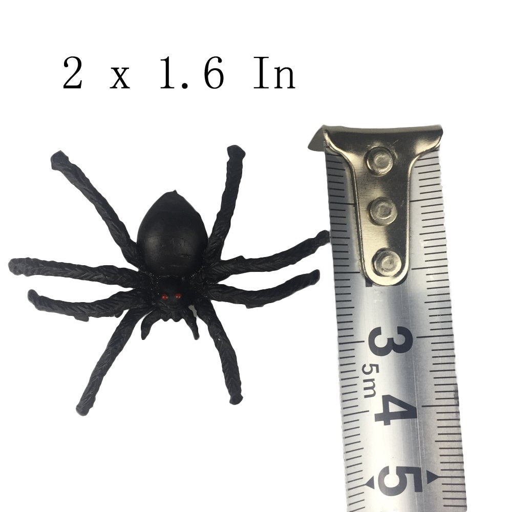 Muzboo Realistic Plastic Spider Toys,Halloween Prank Props,Small Size funny Halloween Decorations 30pcs