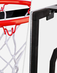 Meland Indoor Mini Basketball Hoop Set for Kids - Basketball Hoop for Door with 4 Balls & Complete Basketball Accessories - Basketball Toy Gifts for Kids Boys Teens
