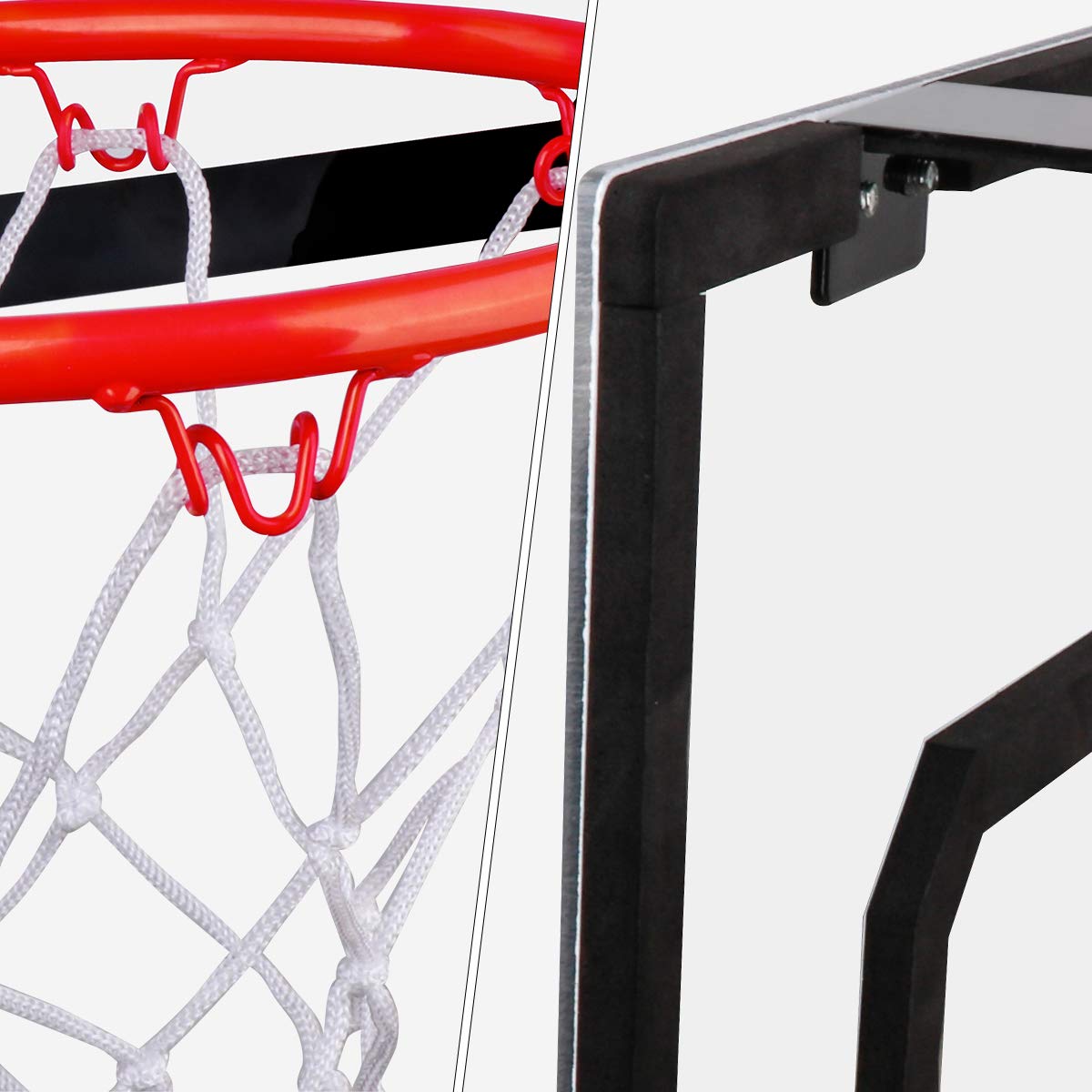 Meland Indoor Mini Basketball Hoop Set for Kids - Basketball Hoop for Door with 4 Balls & Complete Basketball Accessories - Basketball Toy Gifts for Kids Boys Teens