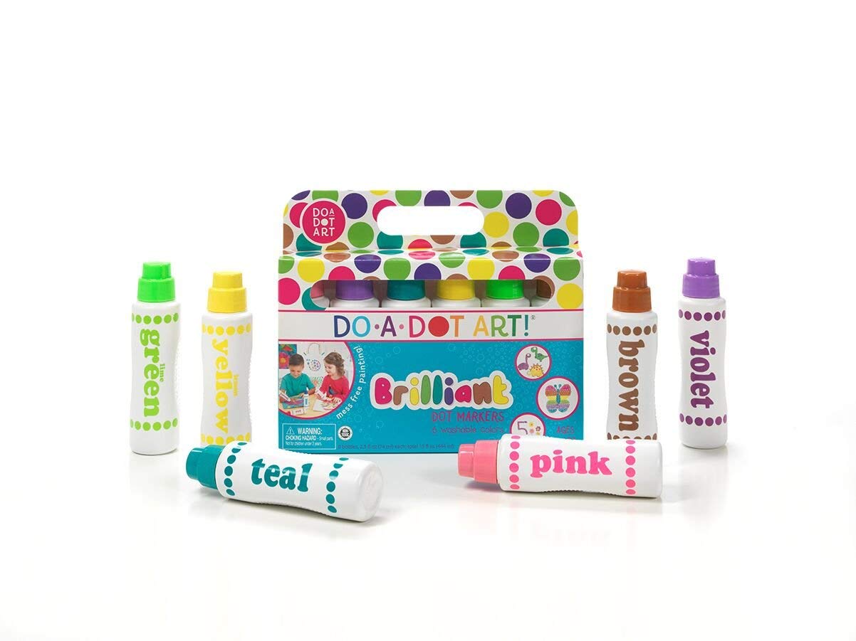 Do A Dot Art! Markers Brilliant Washable 6 pack, The Original Dot Marker