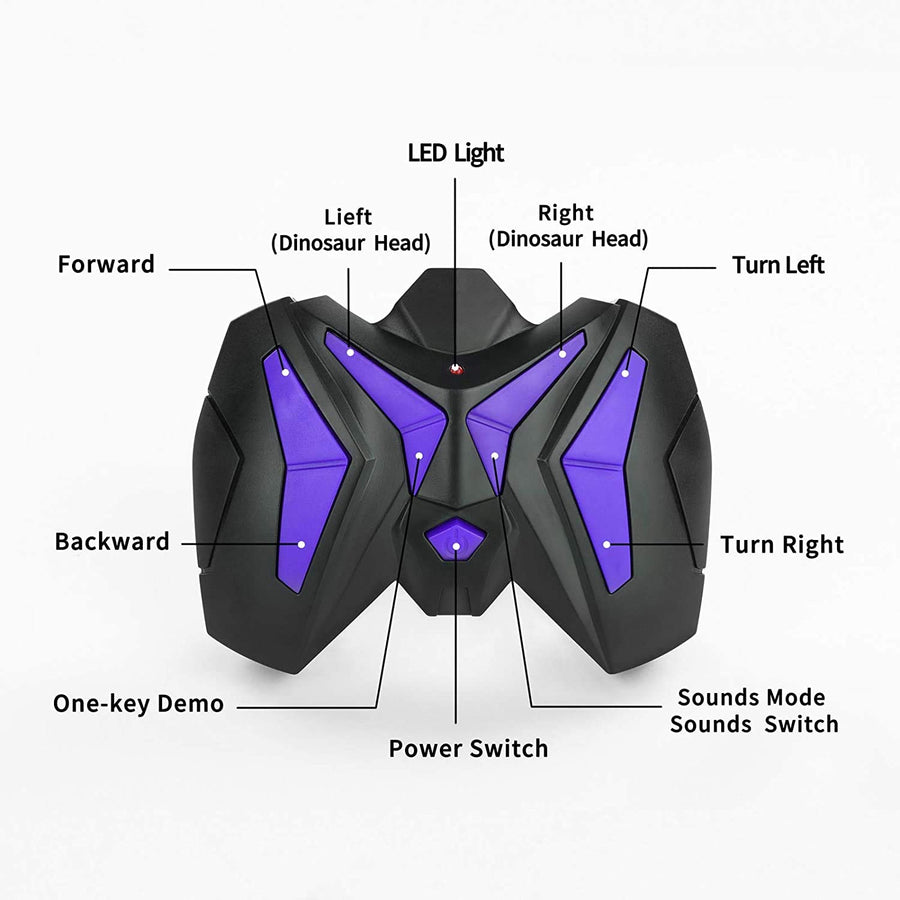 TEMI 8 Channels 2.4G Remote Control Dinosaur for Kids Boys Girls, Electronic RC Toys Educational Walking Tyrannosaurus Rex with Lights and Sounds Powered by Rechargeable Battery, 360° Rotation Stunt