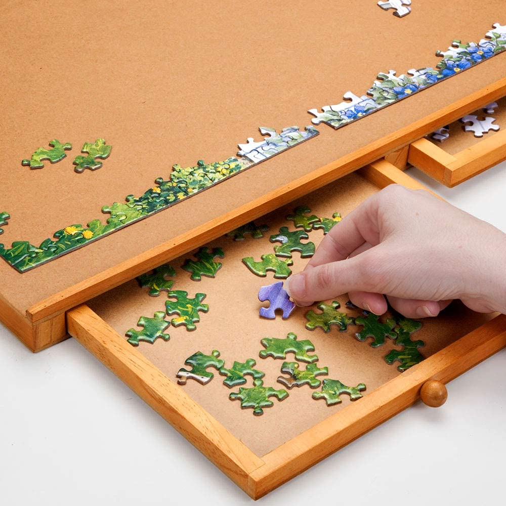 Bits and Pieces –Original Standard Wooden Jigsaw Puzzle Plateau-The Complete Puzzle Storage System