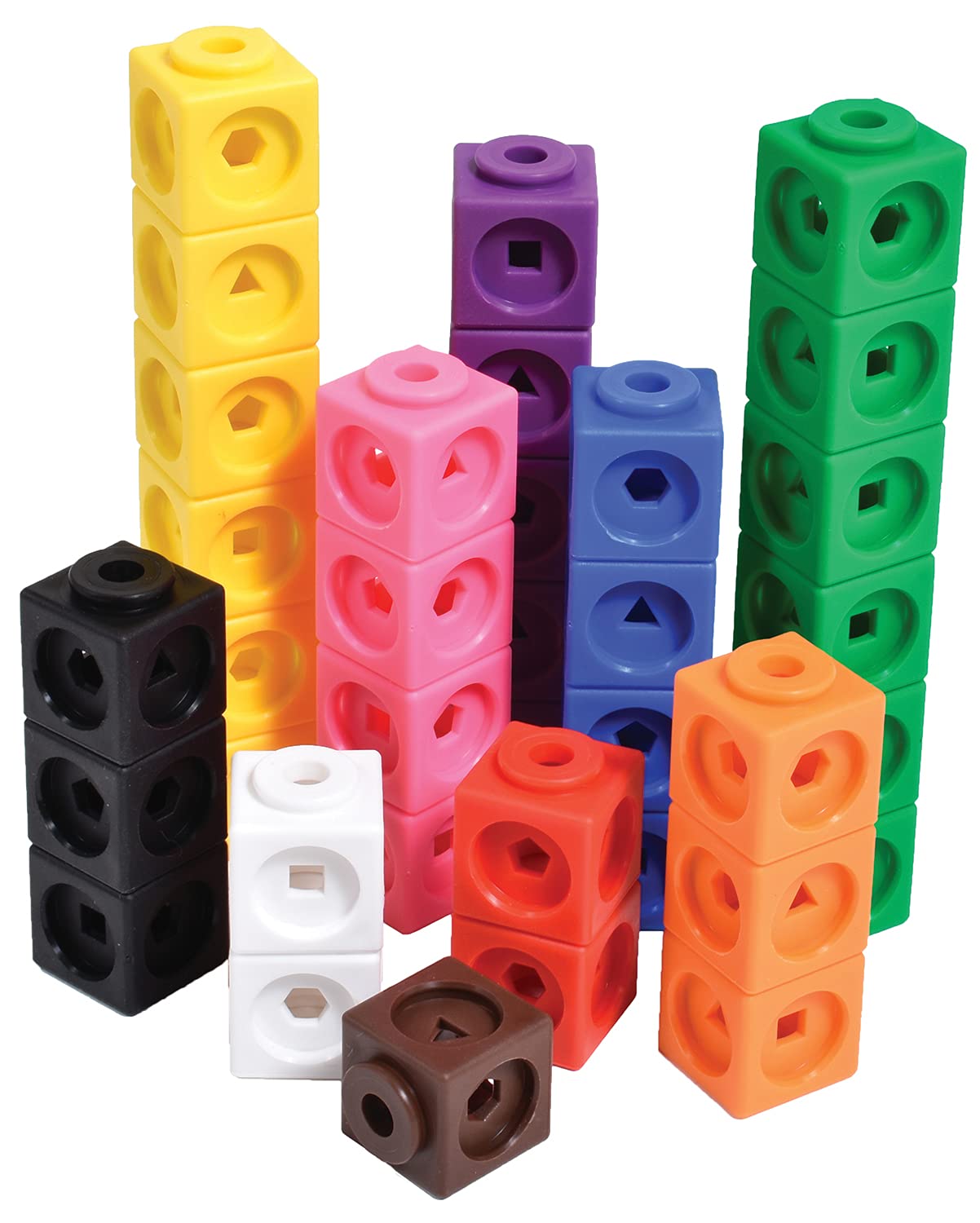 edxeducation Math Cubes - Set of 100 - Math Manipulatives - Classroom Learning Supplies, Homeschool Supplies, Preschool Learning, Counting Toys, Linking Cubes, Math Linking Cubes