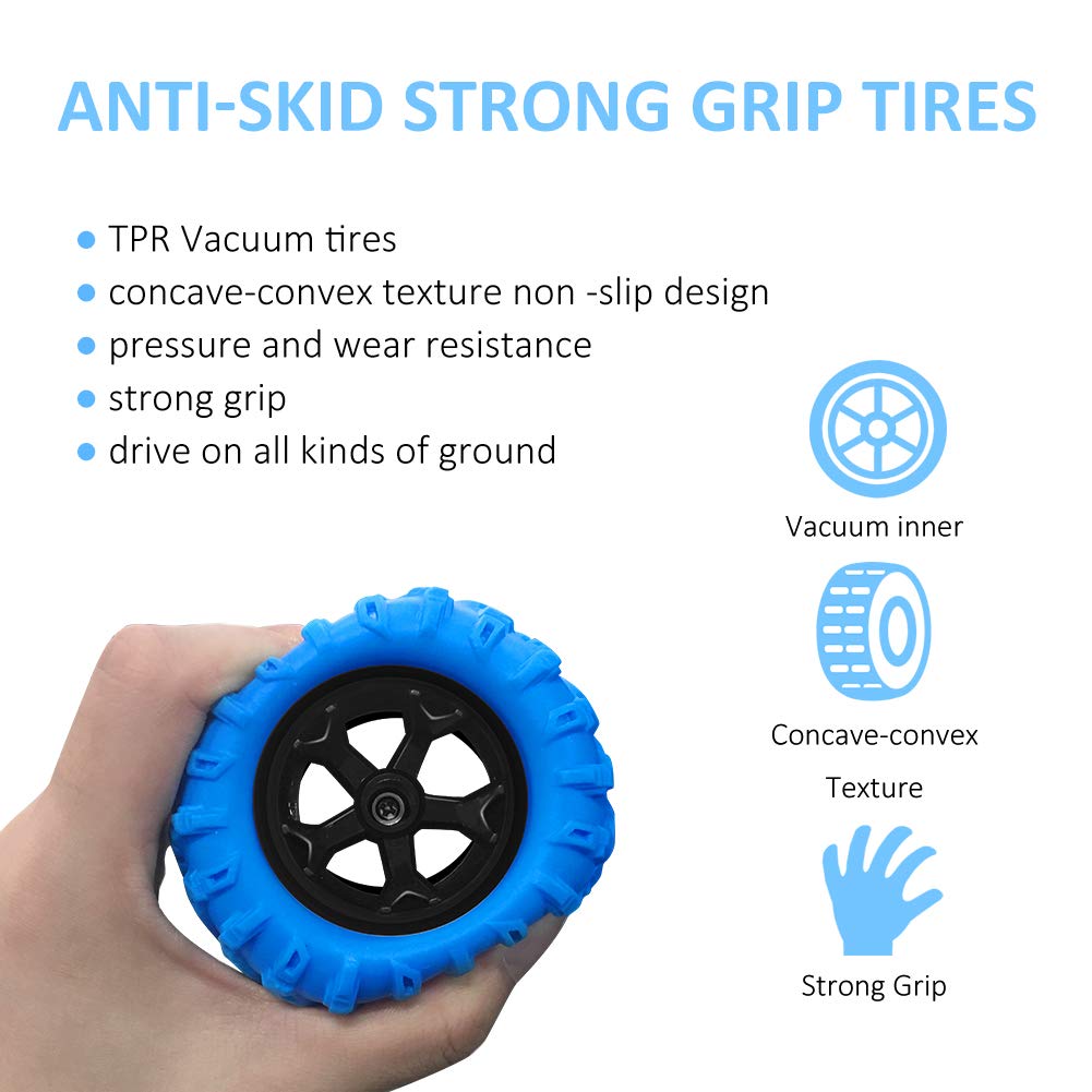 Remote Control car,2.4GHz Electric Race Stunt Car,Double Sided 360° Rolling Rotating Rotation, LED Headlights RC 4WD High Speed Off Road for 3 4 5 6 7 8-12 Year Old Boy Toys (Blue)