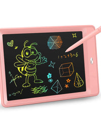 KOKODI LCD Writing Tablet, 10 Inch Colorful Toddler Doodle Board Drawing Tablet, Erasable Reusable Electronic Drawing Pads, Educational and Learning Toy for 3-6 Years Old Boy and Girls
