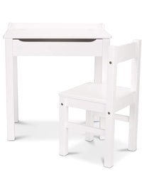 Melissa & Doug Wooden Lift-Top Desk & Chair - White
