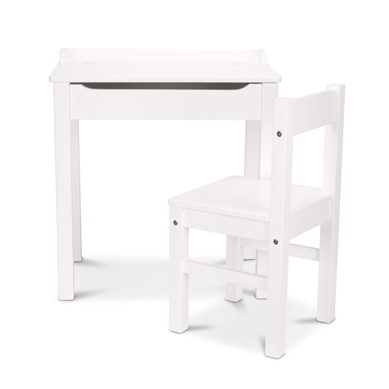 Melissa & Doug Wooden Lift-Top Desk & Chair - White