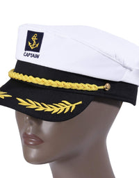 BESTOYARD Captain Hat Cap Costume Navy Marine Admiral Hat for Costume Accessory
