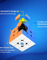 GAN 356 R S, 3x3 Speed Cube Gans 356RS Magic Cube(Stickerless)
