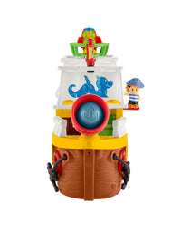 Fisher-Price Little People Pirate Ship playset with music, sounds and action for toddlers and preschool kids ages 1-5 years
