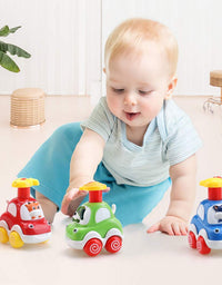 Baby Toy Cars for 1 Year Old Toddler Cartoon Wind up Cars for 2 Year Old Boys Birthday Gift Toys Age 1
