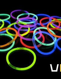 Vivii Glowsticks, 100 Light up Toys Glow Stick Bracelets Mixed Colors Party Favors Supplies (Tube of 100)

