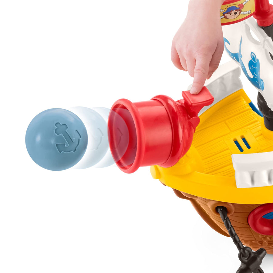Fisher-Price Little People Pirate Ship playset with music, sounds and action for toddlers and preschool kids ages 1-5 years