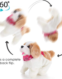 Liberty Imports Cute Little Puppy - Flip Over Dog, Somersaults, Walks, Sits, Barks

