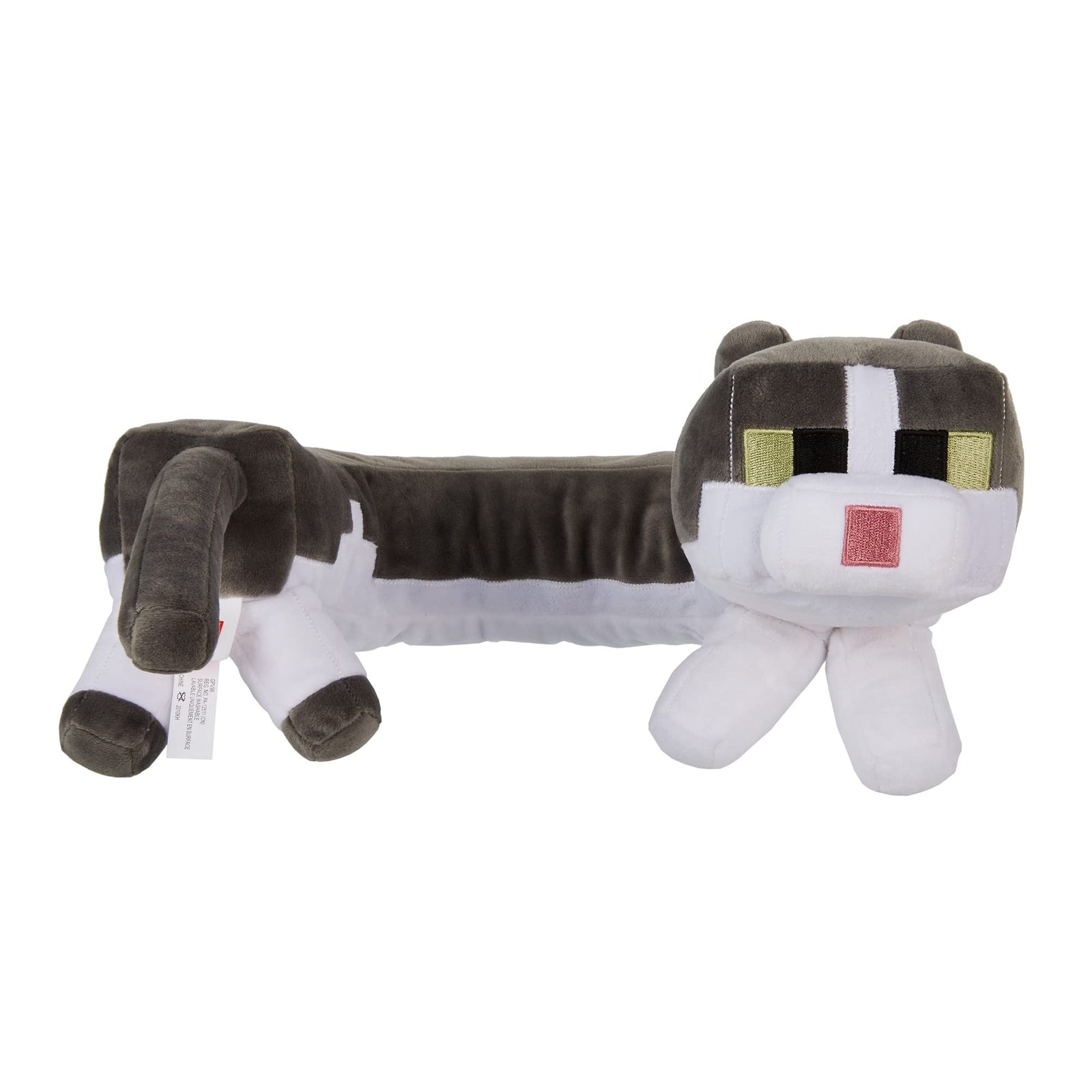 Minecraft Purring Sounds Plush Cat Neck Pillow Toy, Soft Comfort Gift for All Ages, 3 and Older