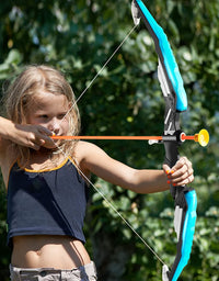 TMEI Bow and Arrow Set for Kids - Archery Toy Set - LED Light Up with 10 Suction Cup Arrows, Target & Quiver, Indoor and Outdoor Toys for Children Boys Girls
