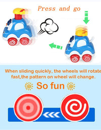 Baby Toy Cars for 1 Year Old Toddler Cartoon Wind up Cars for 2 Year Old Boys Birthday Gift Toys Age 1
