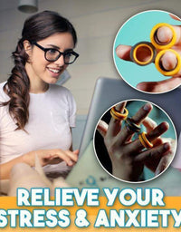 6PCS Magnetic Rings, Fidget Rings,Roller Rings,Adult Finger Fidget Toys, ADHD Anxiety Relief Decompression Magical Ring Fidget Toy,Funny Gifts kids Magnetic Spinner Ring for Boys Girls(Random Color)
