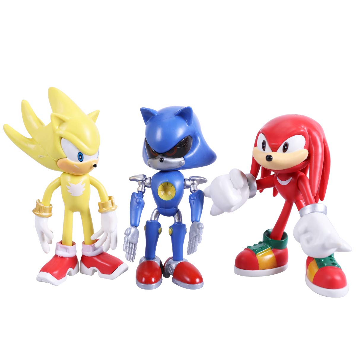 Max Fun Sonic The Hedgehog Action Figures with Movable Joint Playsets Toys, 4.7'' Tall Cake Toppers Kids Gift (Pack of 5)