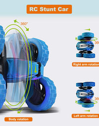 Remote Control Car RC Cars - Drift High Speed Off Road Stunt Truck, Race Toy with 2 Rechargeable Batteries, 4 Wheel Drive, Cool Birthday Gifts for Boys Age 6 7 8 9 10 11 Year Old Kids Toys
