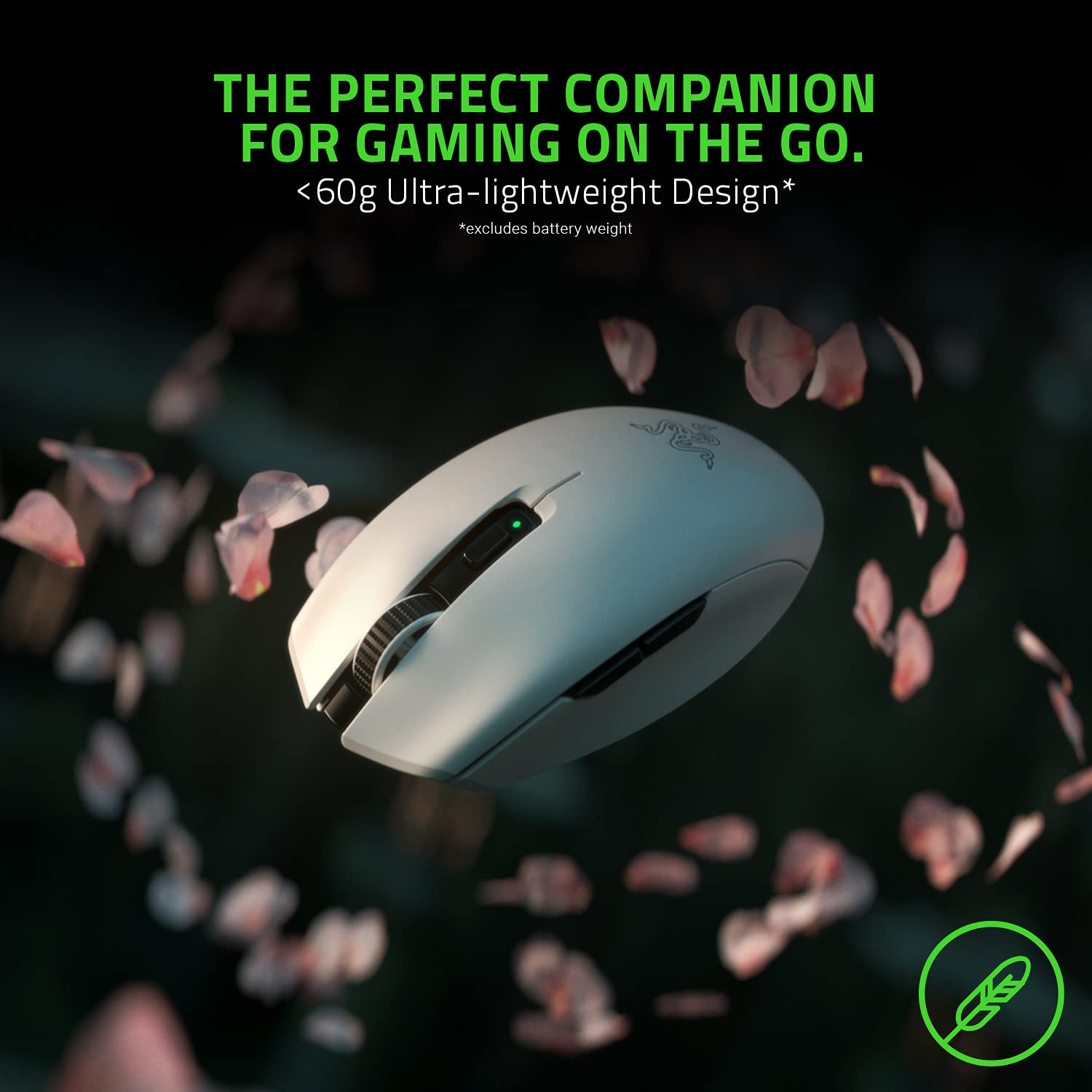 Razer Orochi V2 Mobile Wireless Gaming Mouse: Ultra Lightweight - 2 Wireless Modes - Up to 950hrs Battery Life - Mechanical Mouse Switches - 5G Advanced 18K DPI Optical Sensor - White