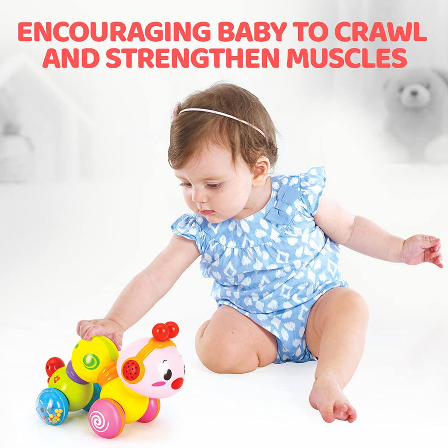 Baby Toys 6 to 12 Months Musical Press and Go Baby Toys 12-18 Months Baby Girl Gifts Baby Boy Toys Crawling Toys with Light Inflant Toys 6-12 Months Toys 1 Year Old Girls Boys