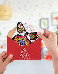 heytech Thanksgiving Day Magic Wind Up Flying Great Surprise Gift Butterfly in The Book Rubber Band Powered Magic Fairy Flying ,Thanksgiving Day Toy Great Surprise Gift (5 Packs)
