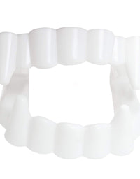 Skeleteen White Sharp Vampire Fangs - Dracula Monster Teeth for Party Favors and Supplies - 12 Pack
