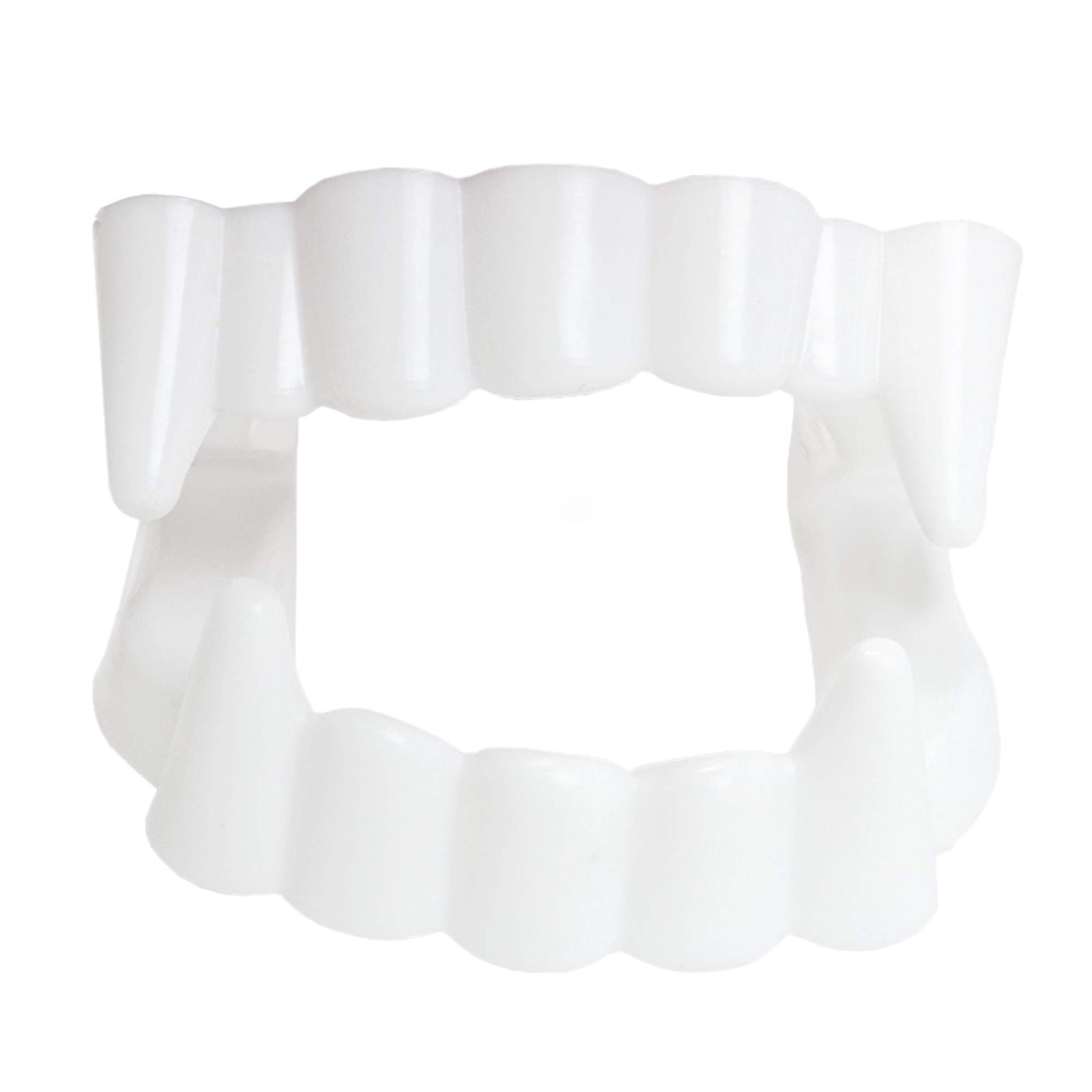 Skeleteen White Sharp Vampire Fangs - Dracula Monster Teeth for Party Favors and Supplies - 12 Pack