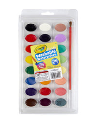 Crayola Washable Watercolors, Paint Set for Kids, Gift, 24 Count
