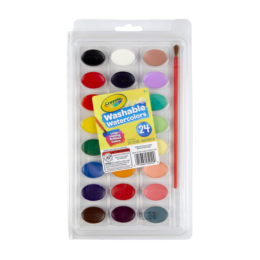 Crayola Washable Watercolors, Paint Set for Kids, Gift, 24 Count