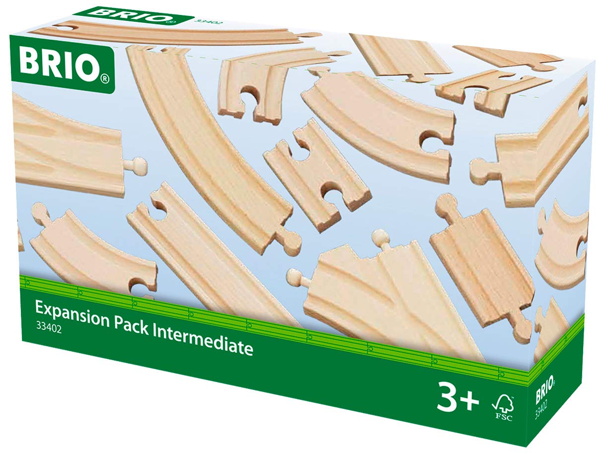 BRIO World 33402 Expansion Pack Intermediate | Wooden Train Tracks for Kids Age 3 and Up