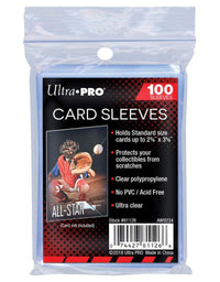 Ultra Pro Soft Card Sleeves 2-5/8" X 3-5/8", Ultra Clear (100Count)
